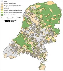 Kaart van Nederland die de data beschikbaarheid toont. Bron: ThermoGIS